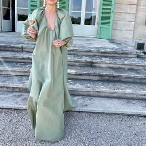 Bernadette George dress in very rare sage green